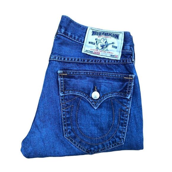 TRUE Religion Jeans Size 31 JACK Blue - Picture 1 of 8